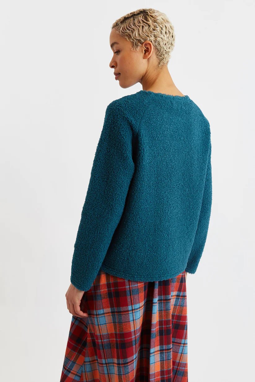 Louche Blanka Borg Sweatshirt Teal Blue