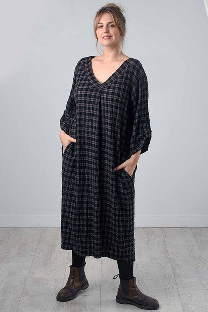 Thing Clothing 6498 Check Dress Chocolate