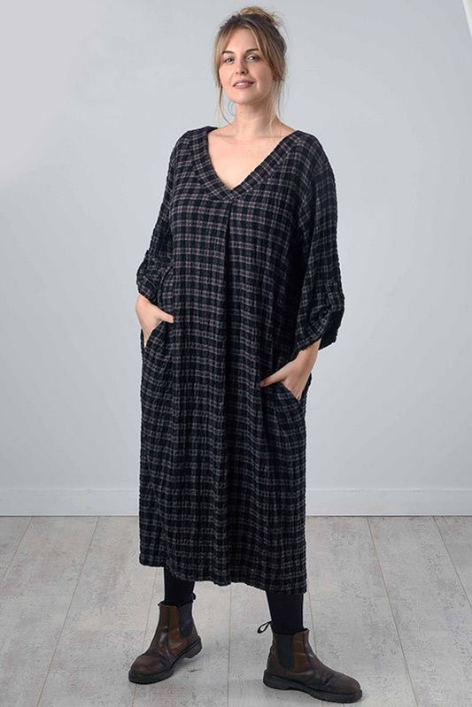 Thing Clothing 6498 Check Dress Chocolate