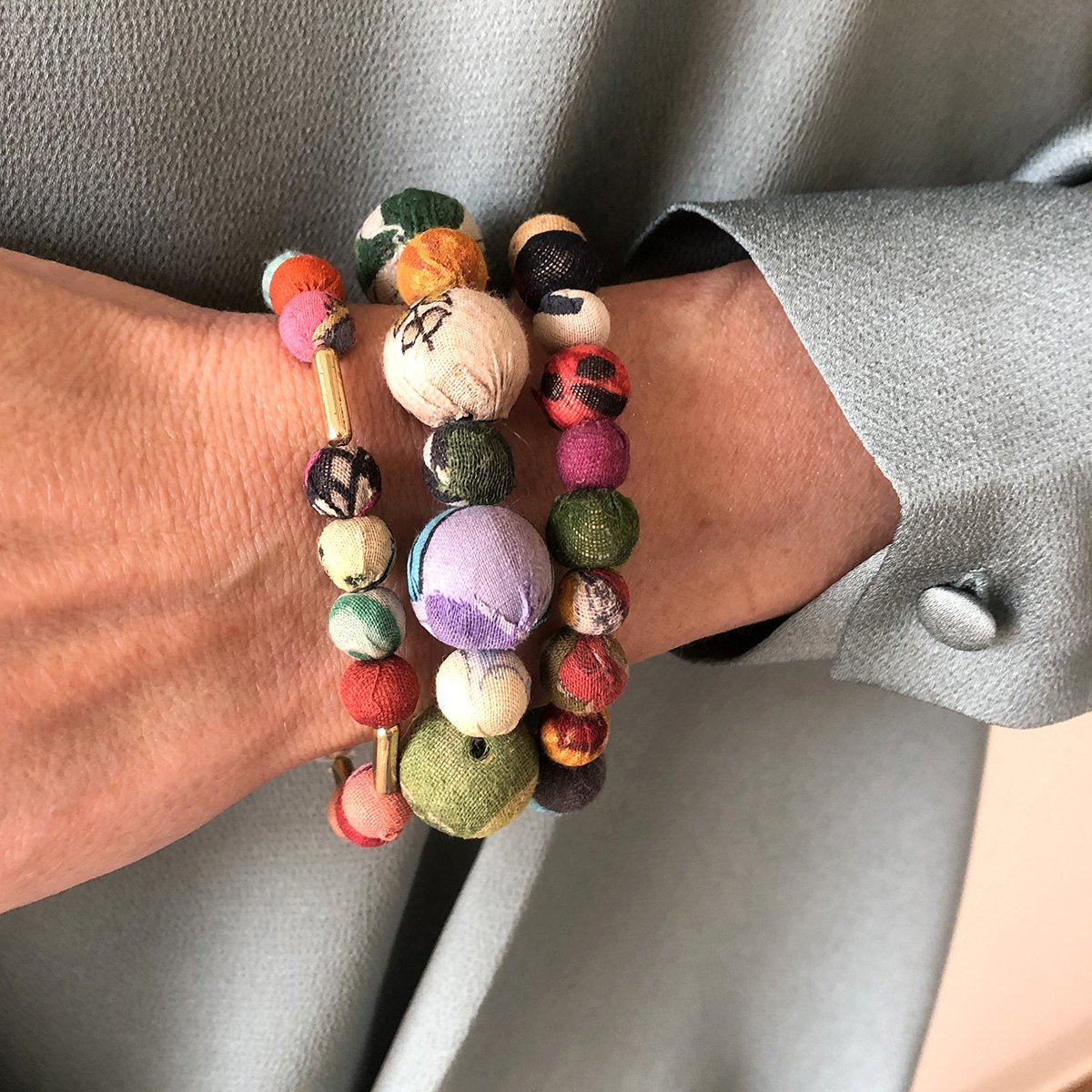 Just Trade Betty Bauble Kantha Bracelet
