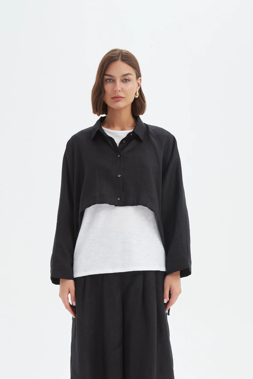 Wide Crop Overshirt