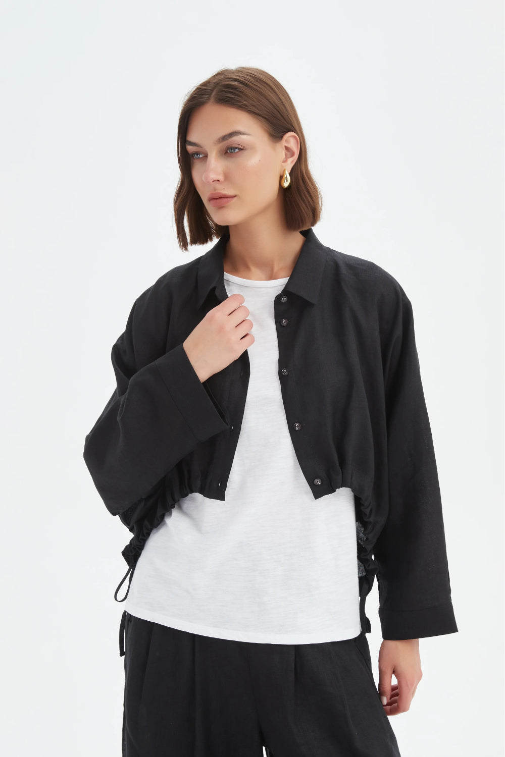 Wide Crop Overshirt