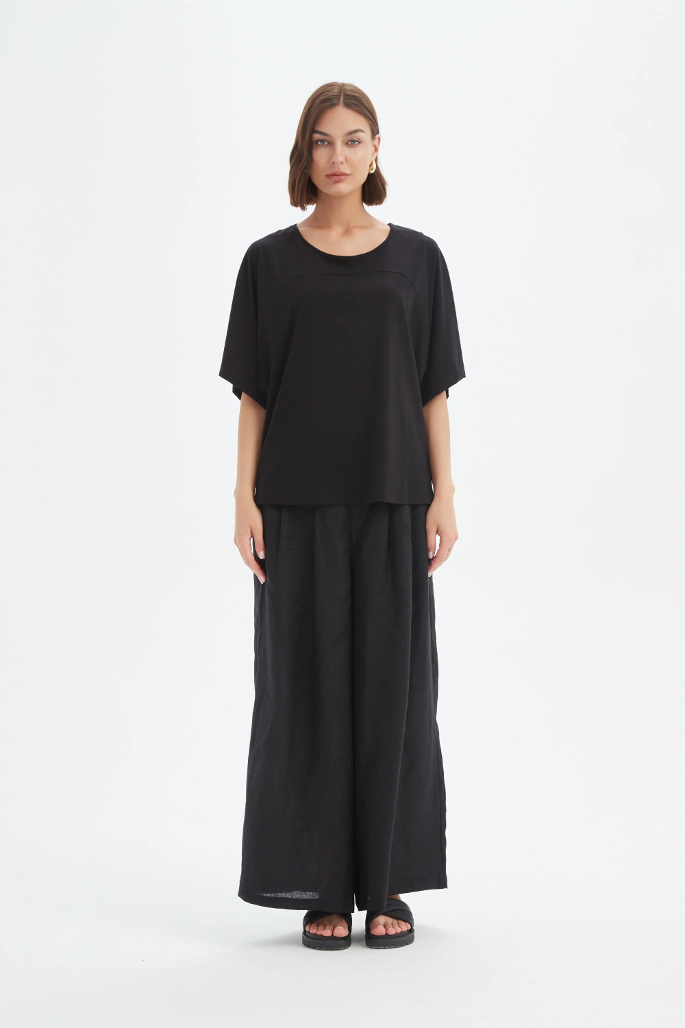 Wide Sleeve Yoke Tee