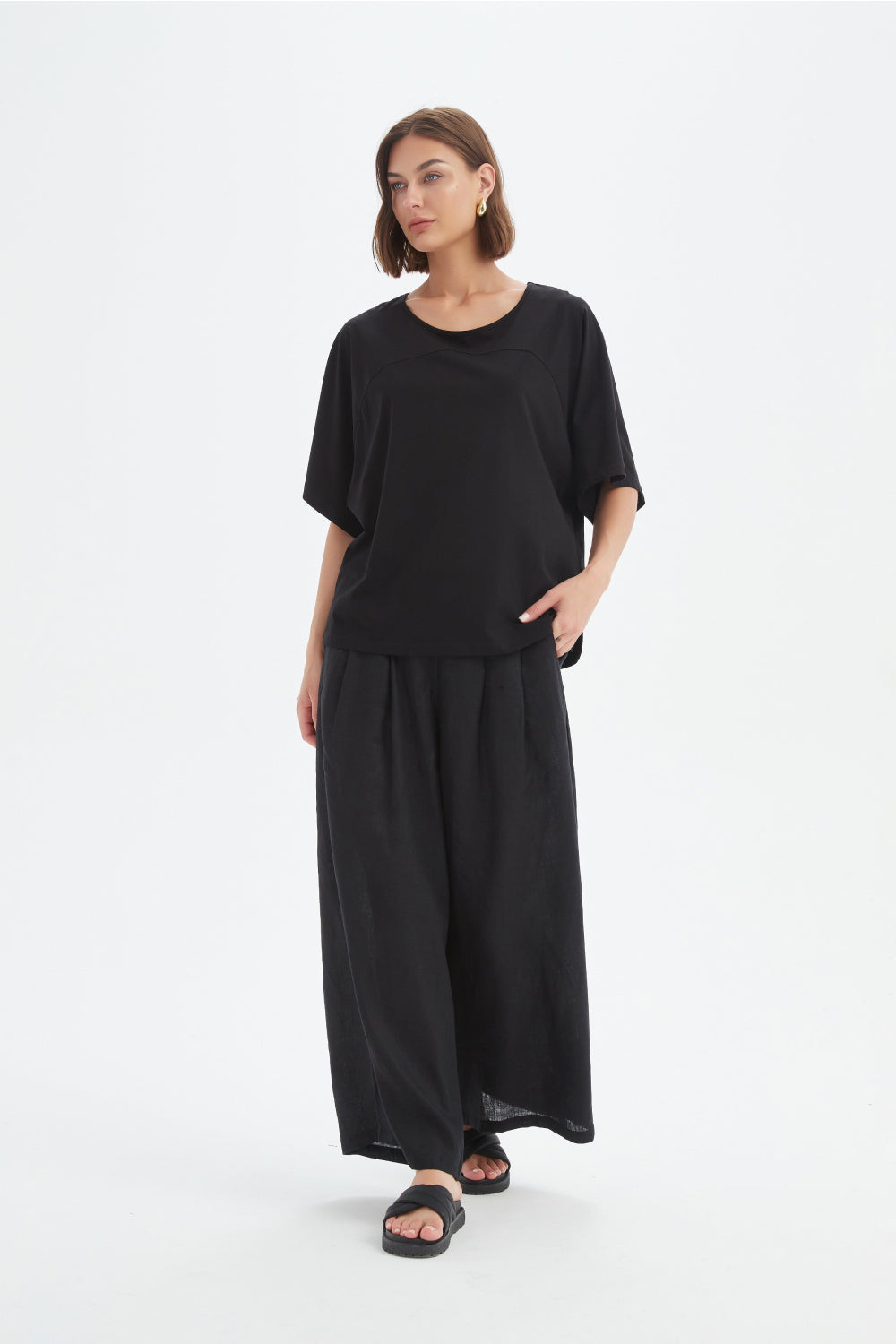 Wide Sleeve Yoke Tee