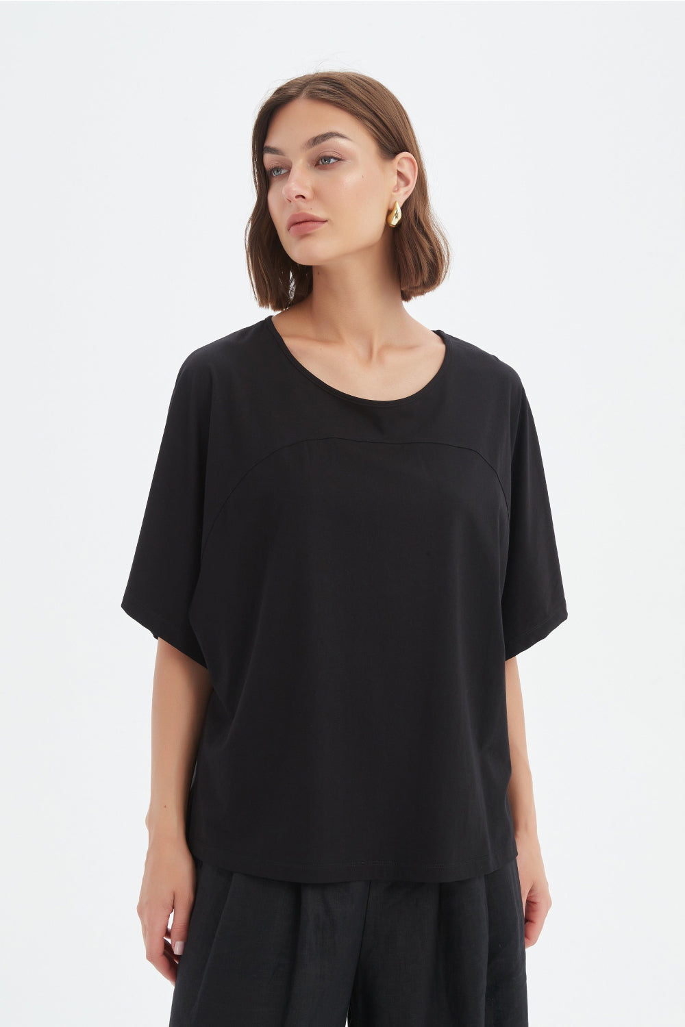 Wide Sleeve Yoke Tee