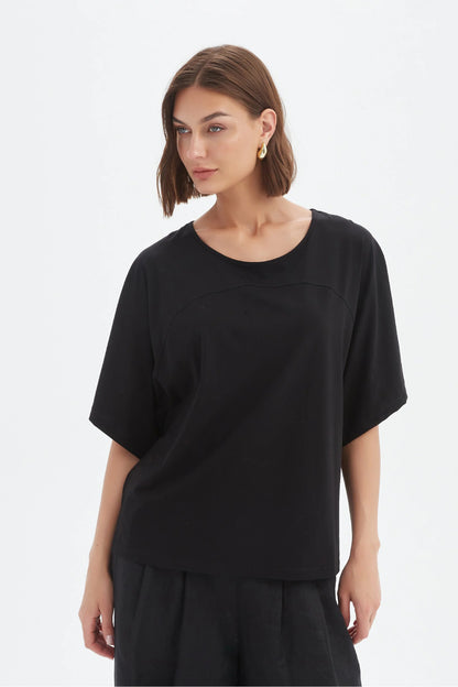 Wide Sleeve Yoke Tee