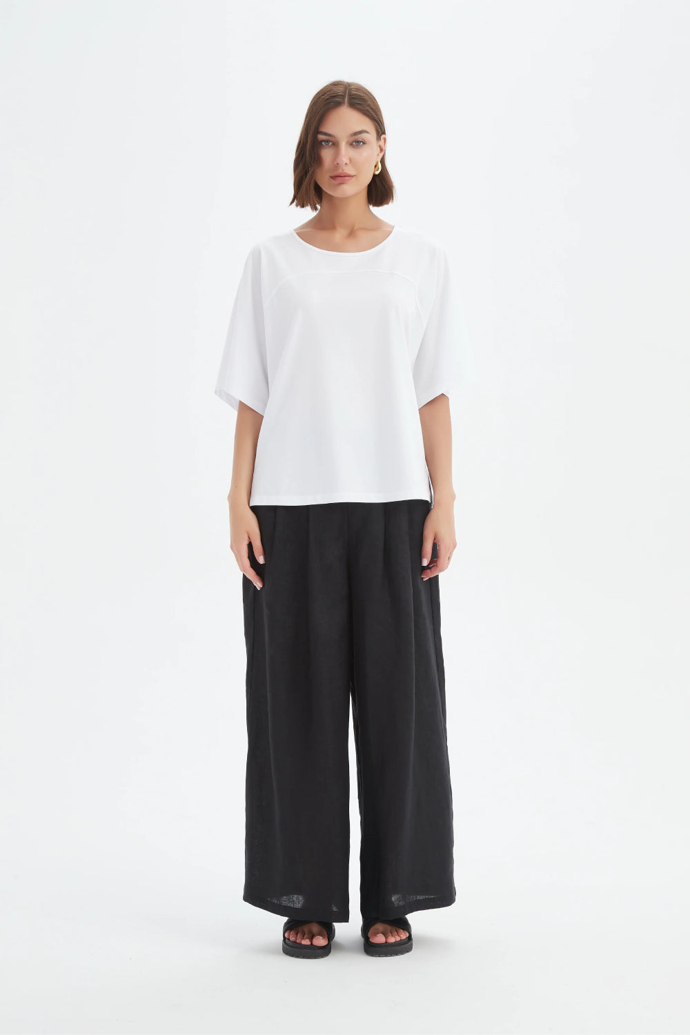 Wide Sleeve Yoke Tee