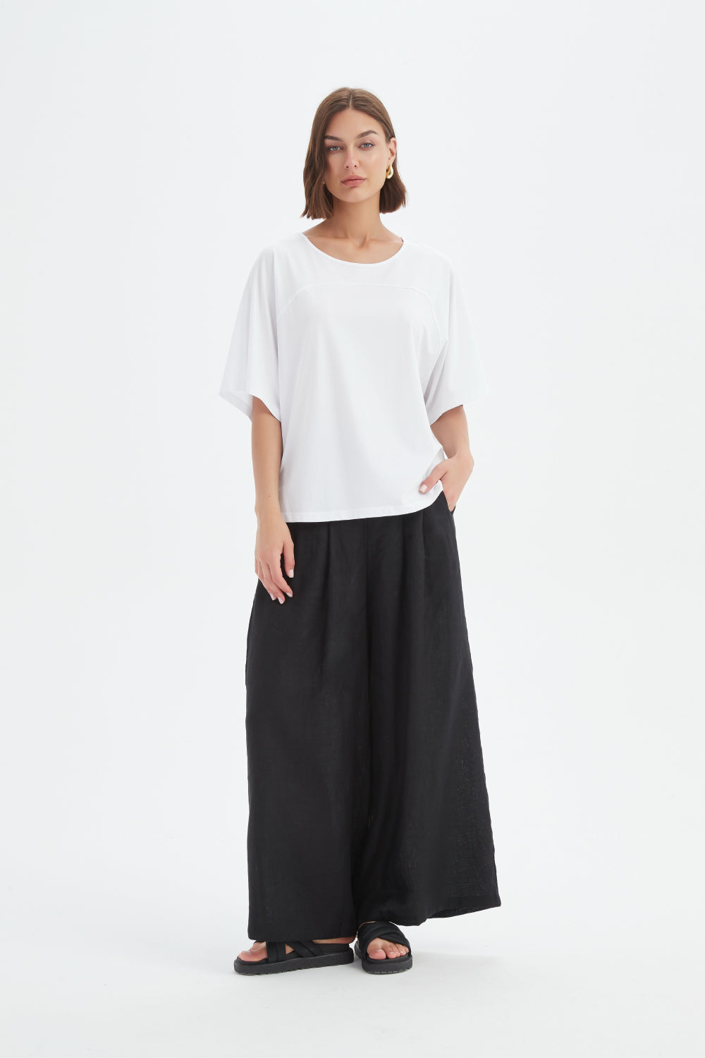 Wide Sleeve Yoke Tee