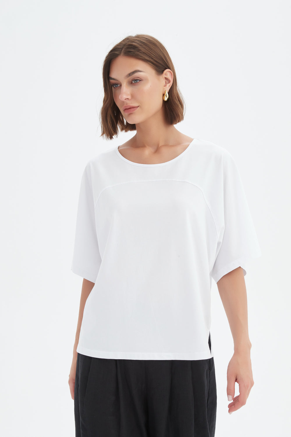 Wide Sleeve Yoke Tee
