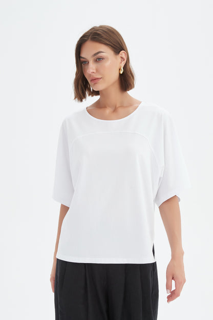 Wide Sleeve Yoke Tee