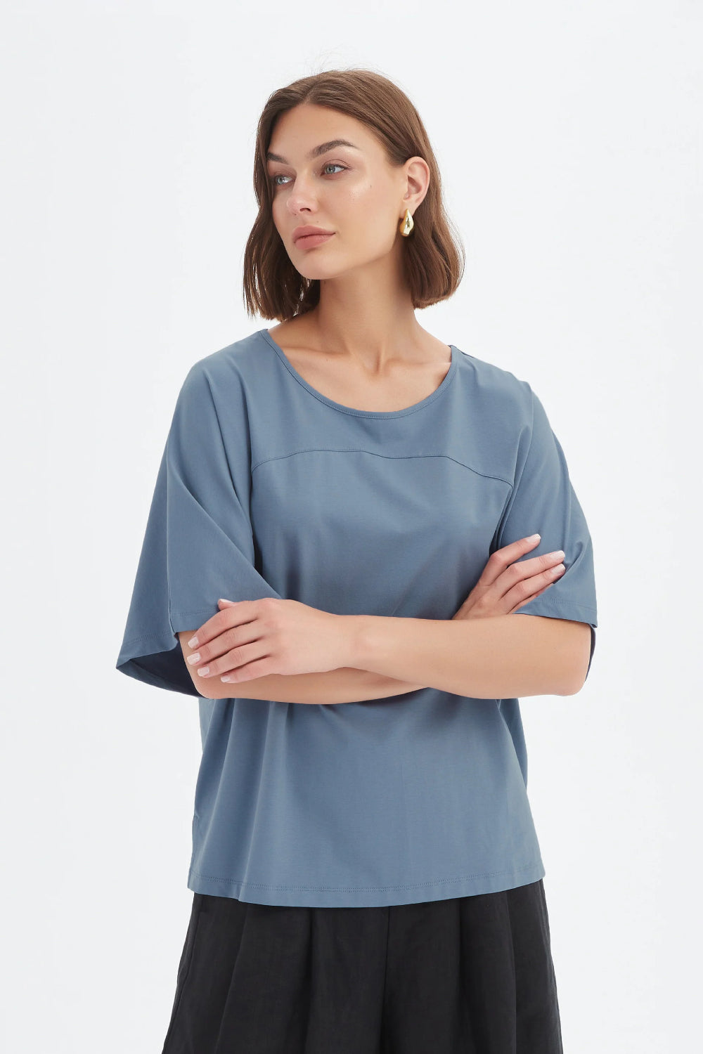 Wide Sleeve Yoke Tee