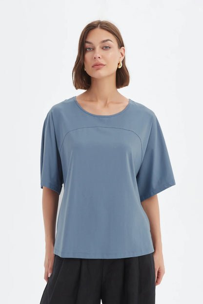 Wide Sleeve Yoke Tee