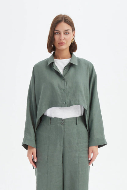 Wide Crop Overshirt