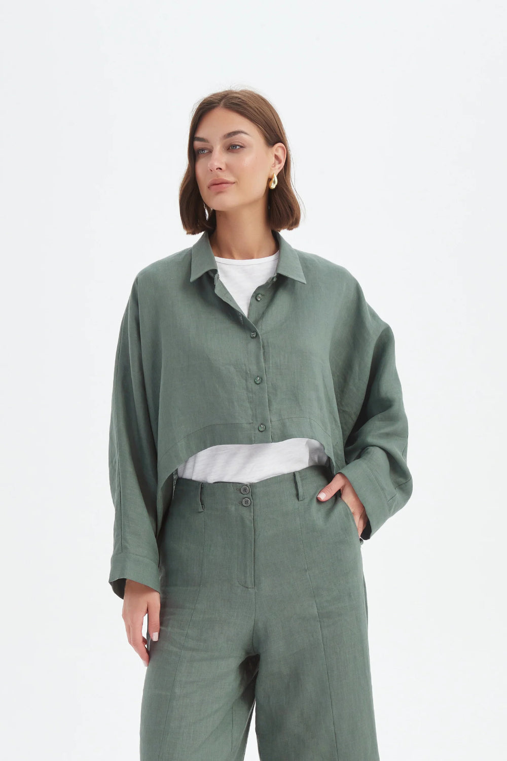 Wide Crop Overshirt