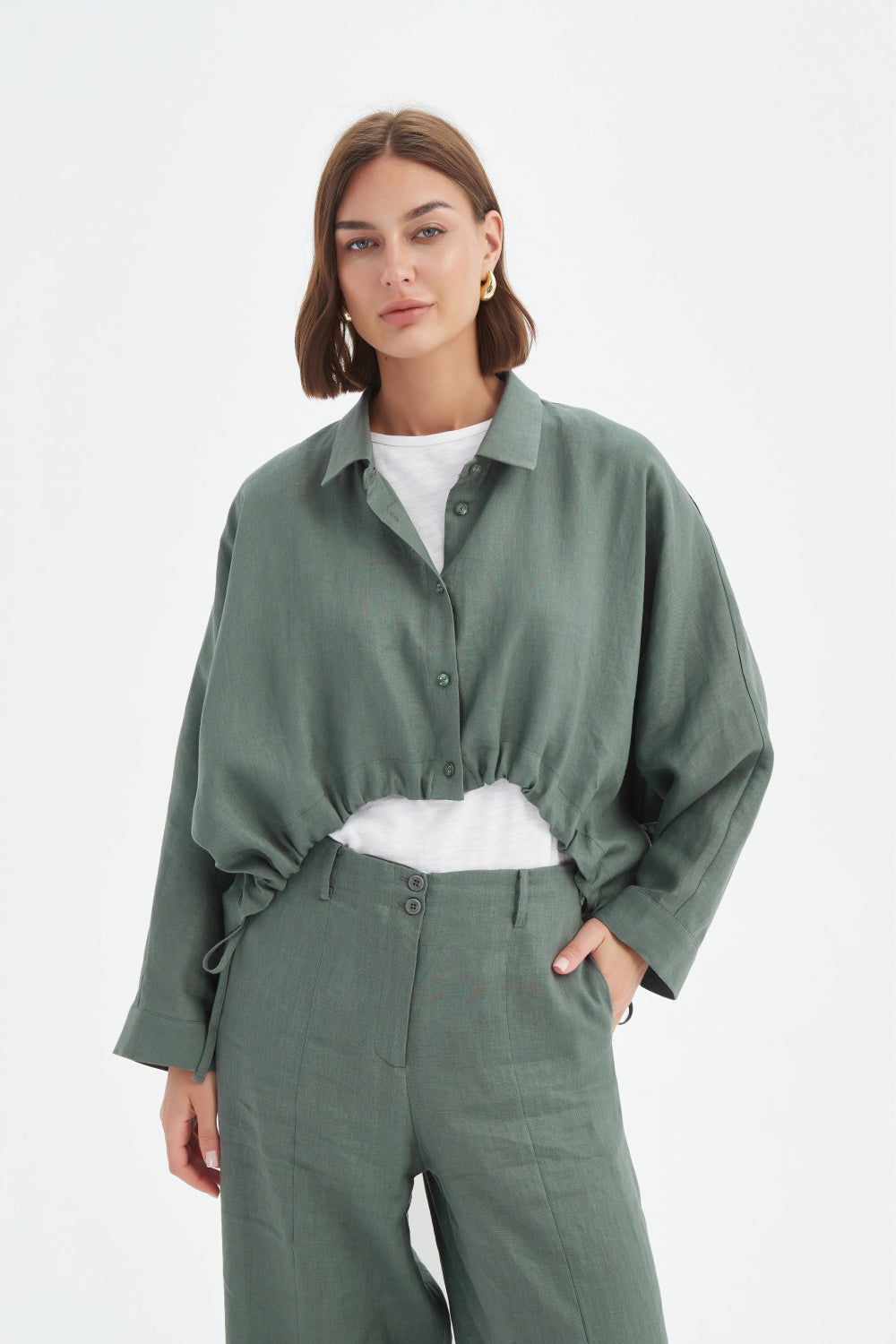 Wide Crop Overshirt
