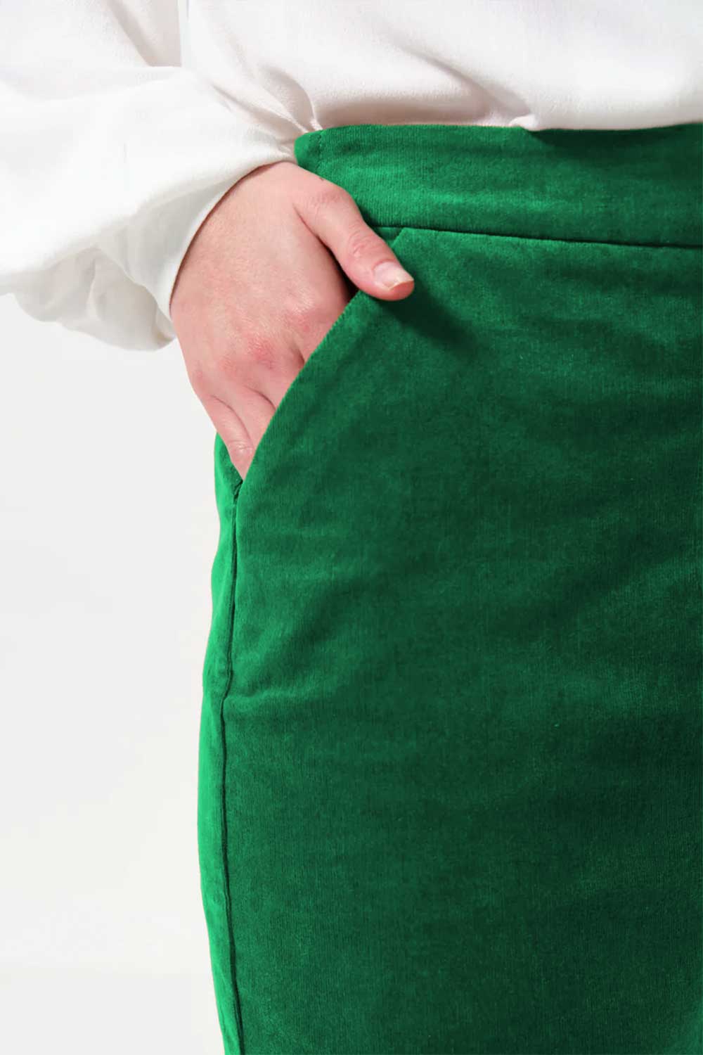 Balthazar Babycord Midi Pencil Skirt