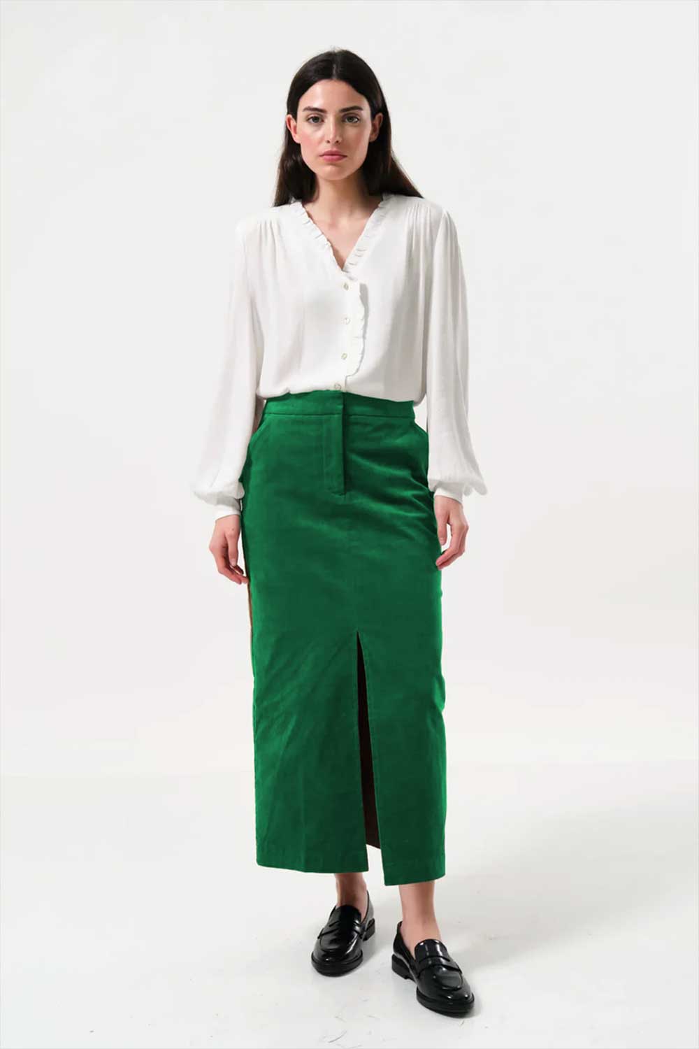Balthazar Babycord Midi Pencil Skirt