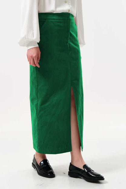 Balthazar Babycord Midi Pencil Skirt