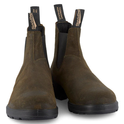 Blundstone 1615 Dark Olive Waxed Suede Boots Green