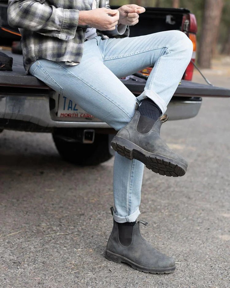 Blundstone 587 Rustic Black Leather Boots Black