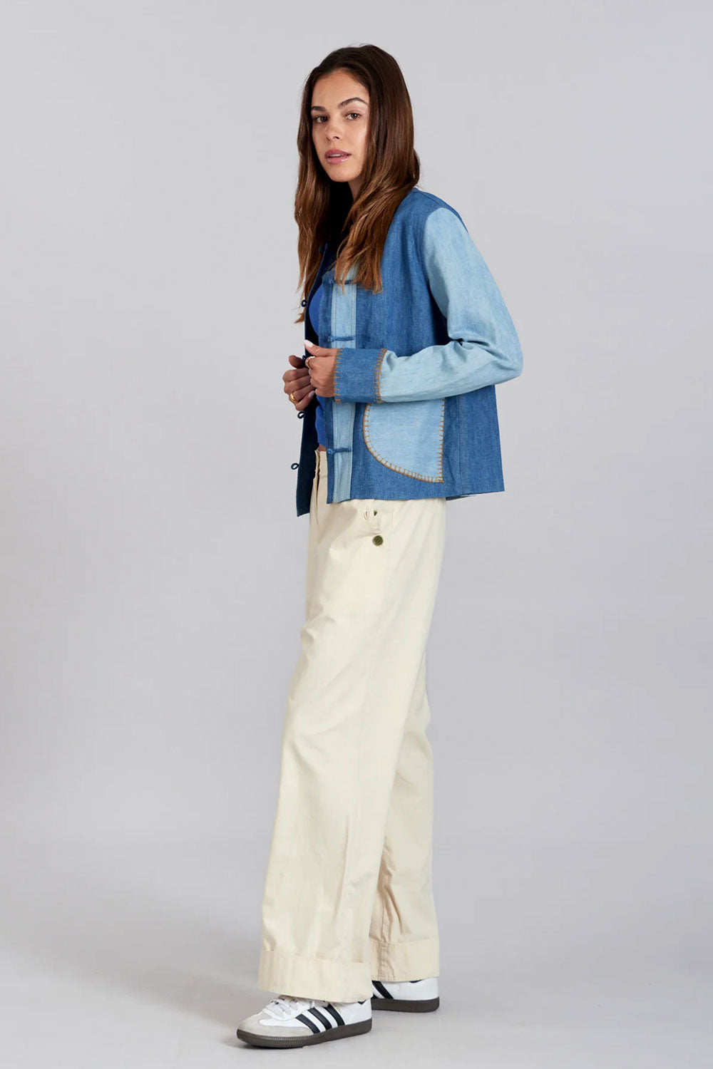 Komodo Nelly Patchwork Jacket Blue