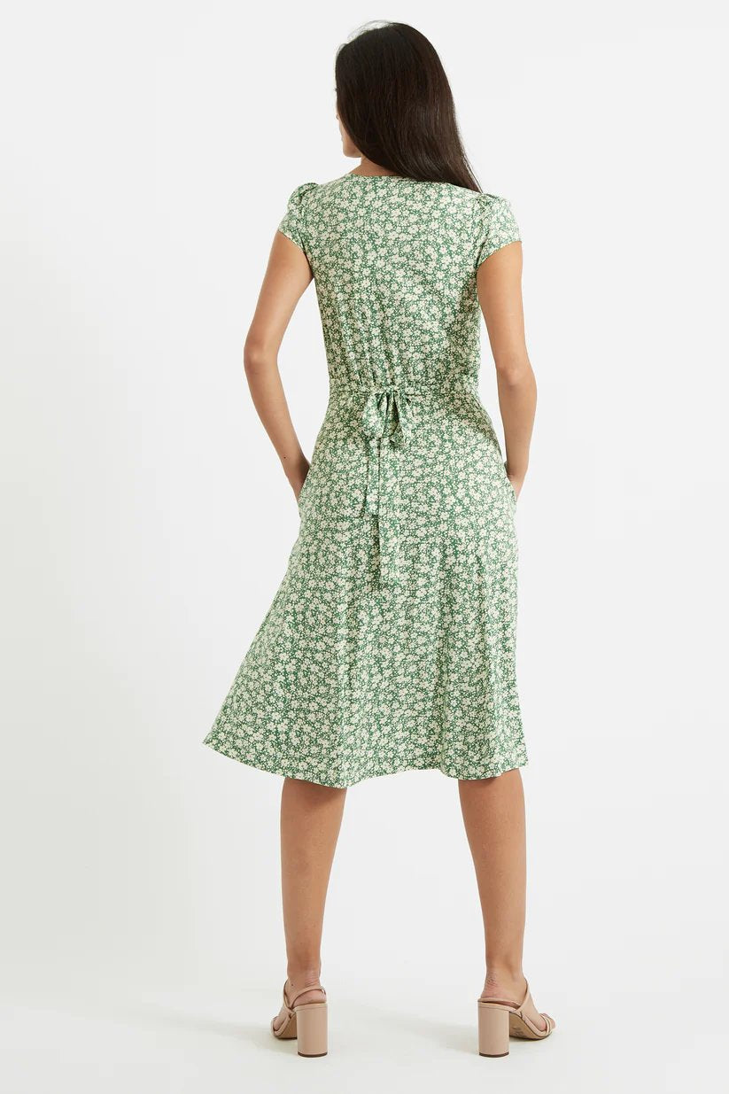 Louche Cathleen Midi Tea Dress Periwinkle Green Green