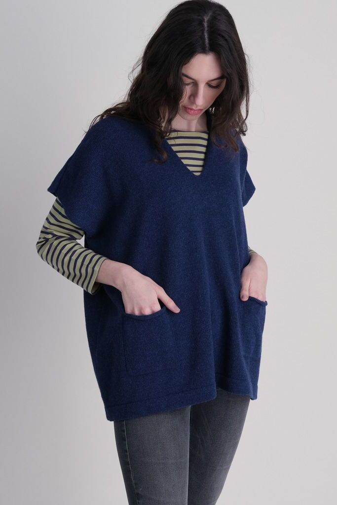 Bibico Aria Wool Tank Top Marine 