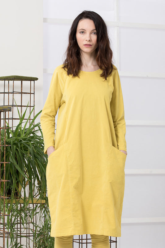 Neirami Diagonal Pocket Dress Limone