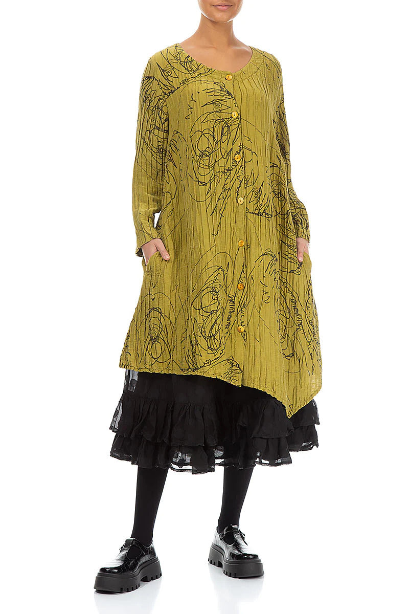 Grizas Crinkle Silk 71210 Jacket Green