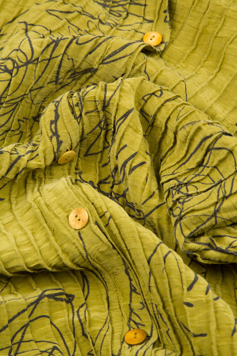 Grizas Crinkle Silk 71210 Jacket Green