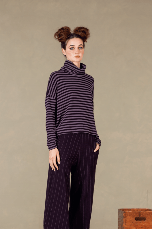 Mama B Moyet Jumper Radicchio Stripe