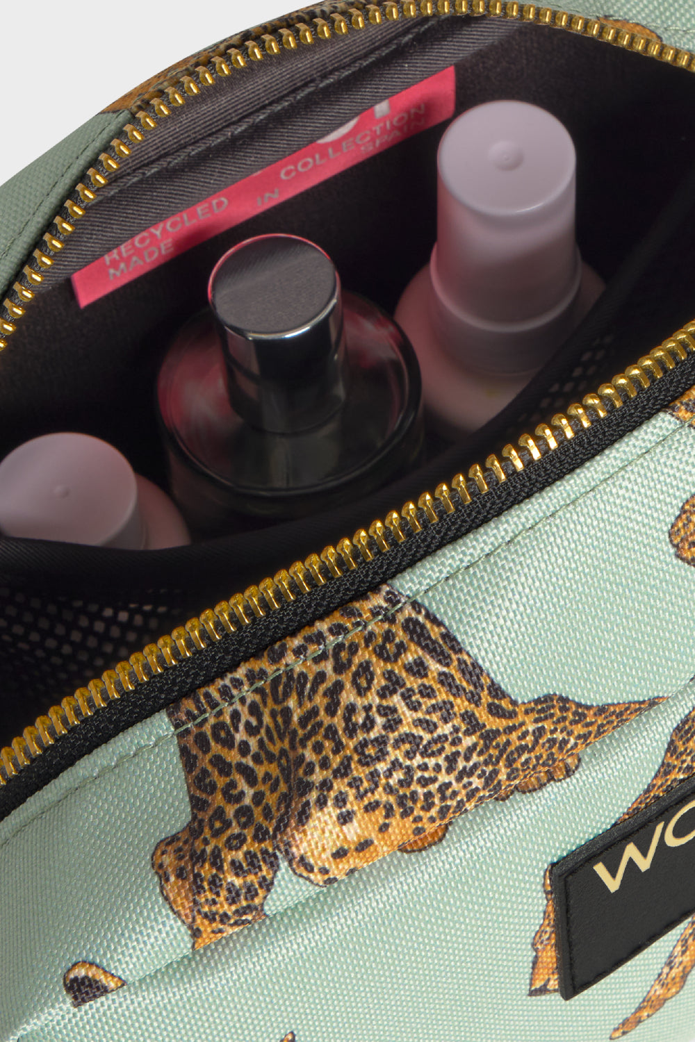 Emerald Leopard Toiletry Bag