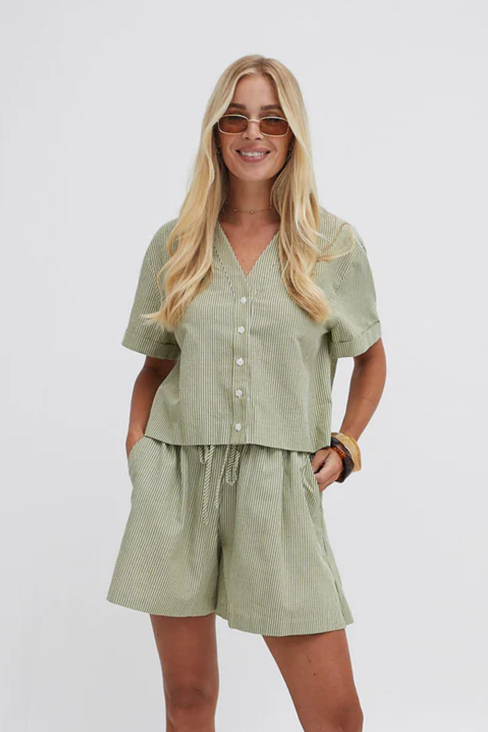 Zeta Short Sleeve Stripe Shirt