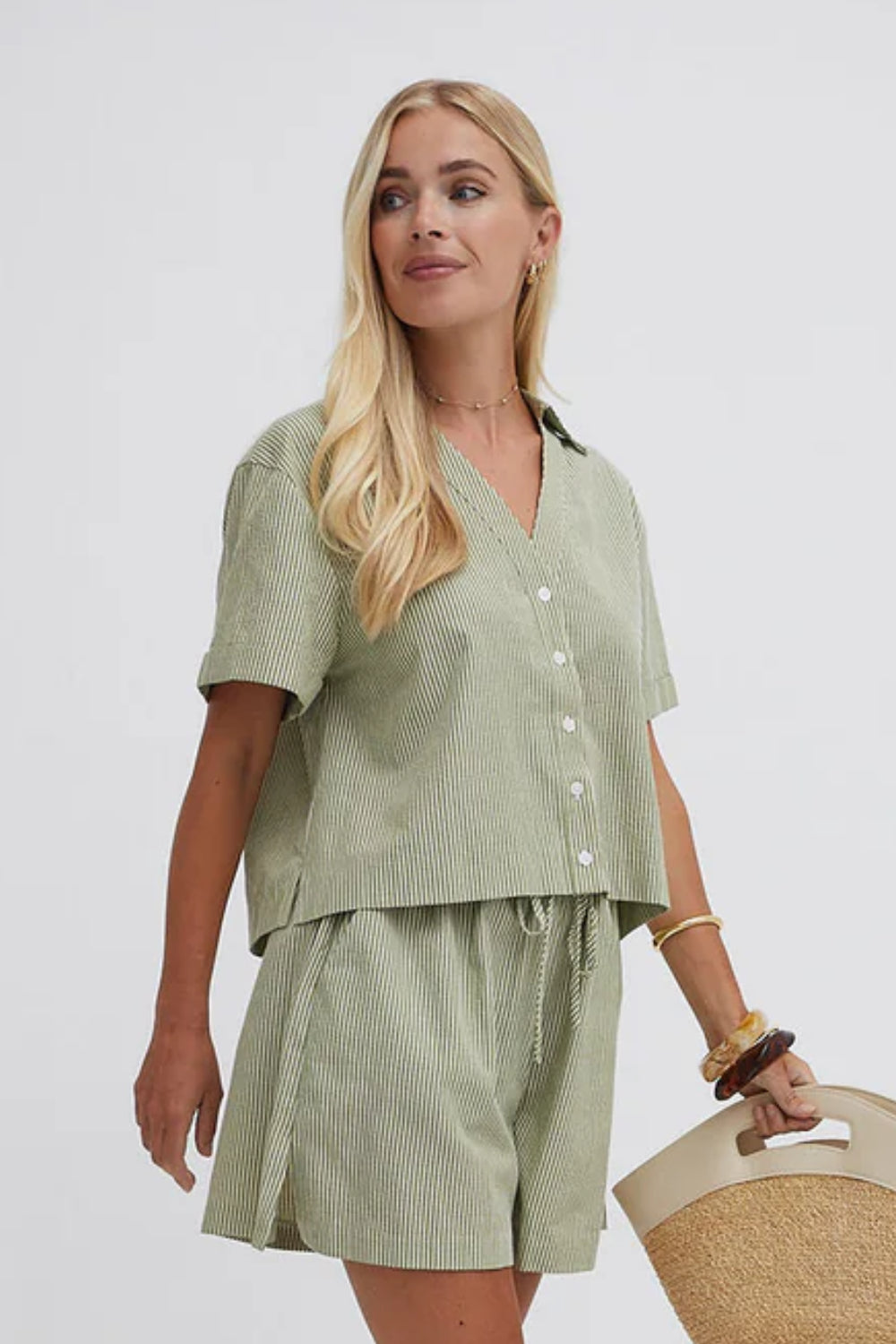 Zeta Short Sleeve Stripe Shirt