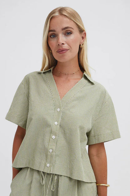 Zeta Short Sleeve Stripe Shirt