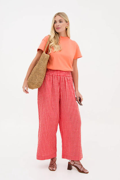Ria Gingham Wide Culottes