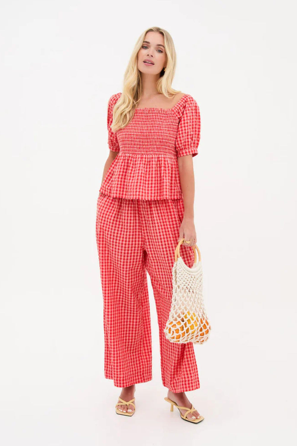 Ria Gingham Wide Culottes