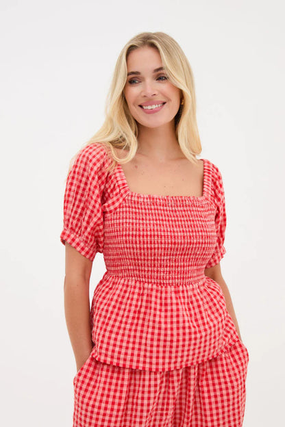 Lea Gingham Top