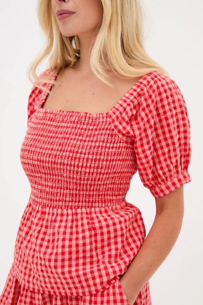 Lea Gingham Top