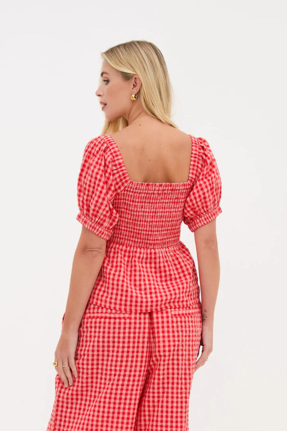 Ria Gingham Wide Culottes