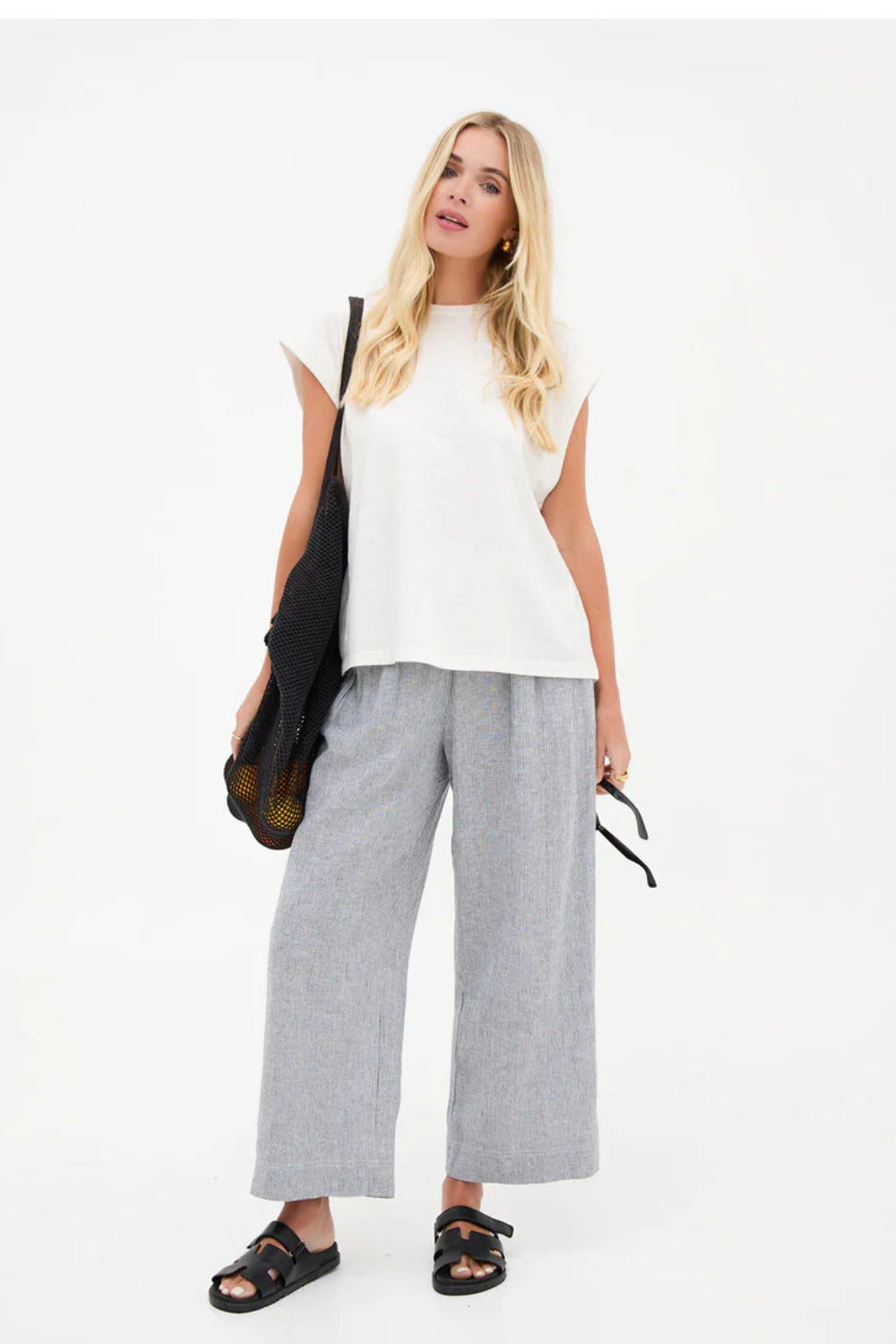 Ria Stripe Linen Cullotes