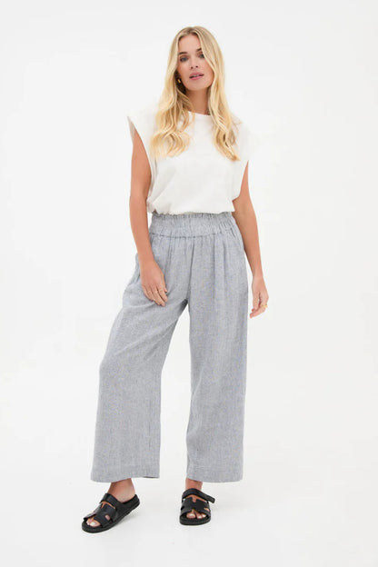 Ria Stripe Linen Cullotes