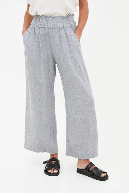 Ria Stripe Linen Cullotes