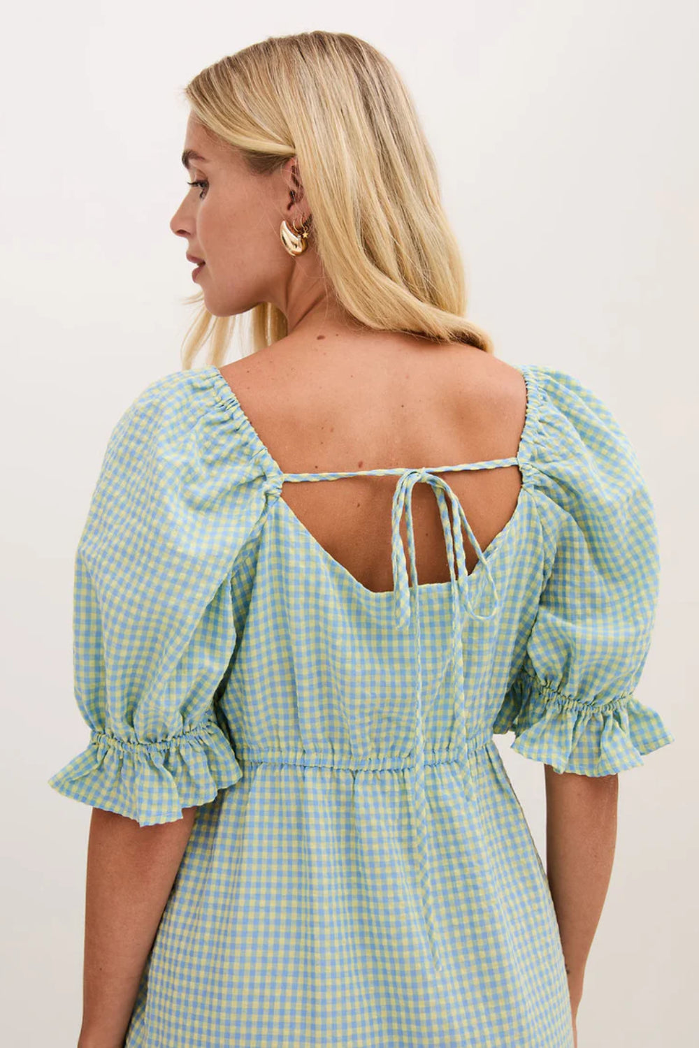 Eliza Gingham Midi Dress