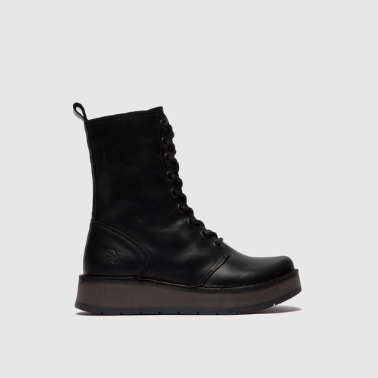 Fly London Rami Boot Rug Black Black