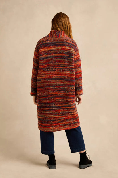 Artisan Wool Blend Stripe Coat