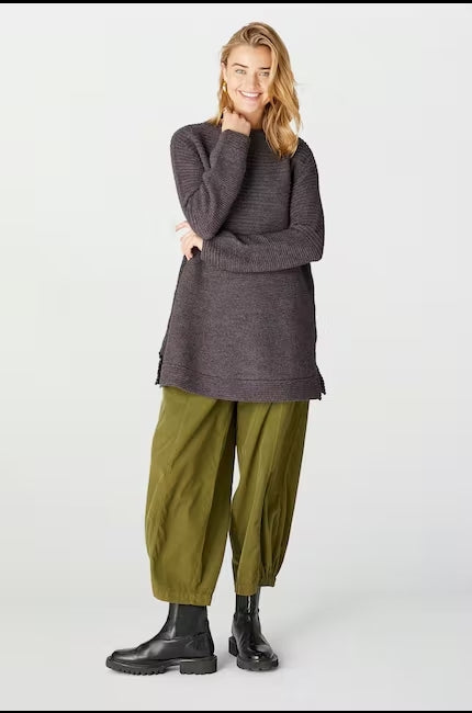 Sahara Ribbed Turtle Neck Sweater Prune