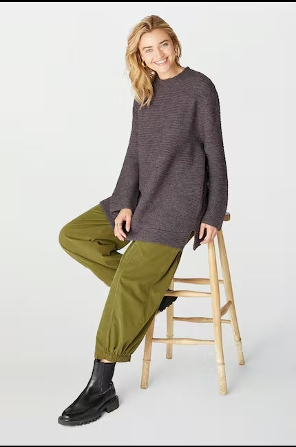 Sahara Ribbed Turtle Neck Sweater Prune
