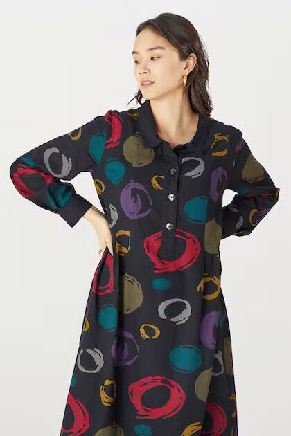 Sahara Outline Multi Spot Woven Dress 