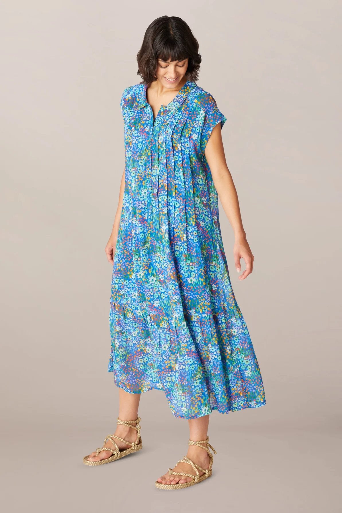 Sahara Wild Garden Dress Blue Blue